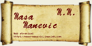 Maša Manević vizit kartica